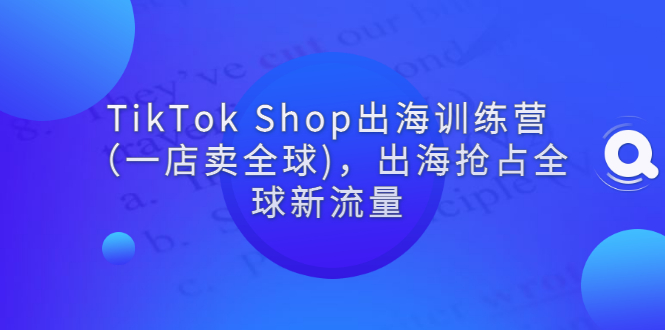 【副业项目3345期】tiktok电商怎么做（TikTok Shop出海训练营课程教你抖音跨境电商怎么做）-荔枝网络